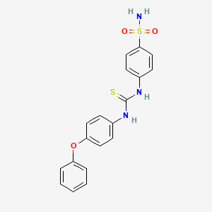 molecular formula C19H17N3O3S2 B4734812 4-({[(4-phenoxyphenyl)amino]carbonothioyl}amino)benzenesulfonamide 