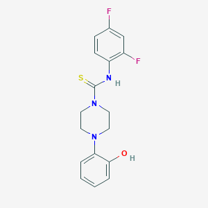 molecular formula C17H17F2N3OS B4734843 N-(2,4-difluorophenyl)-4-(2-hydroxyphenyl)-1-piperazinecarbothioamide 