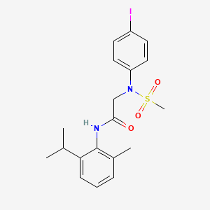 molecular formula C19H23IN2O3S B4734851 N~2~-(4-iodophenyl)-N~1~-(2-isopropyl-6-methylphenyl)-N~2~-(methylsulfonyl)glycinamide 