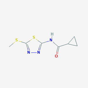 molecular formula C7H9N3OS2 B473486 N-(5-methylsulfanyl-1,3,4-thiadiazol-2-yl)cyclopropanecarboxamide CAS No. 391875-85-7