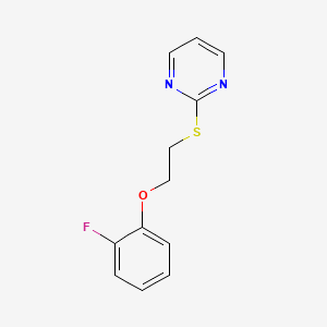 molecular formula C12H11FN2OS B4734868 2-{[2-(2-fluorophenoxy)ethyl]thio}pyrimidine 