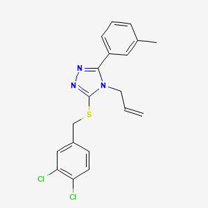 molecular formula C19H17Cl2N3S B4734887 4-allyl-3-[(3,4-dichlorobenzyl)thio]-5-(3-methylphenyl)-4H-1,2,4-triazole 
