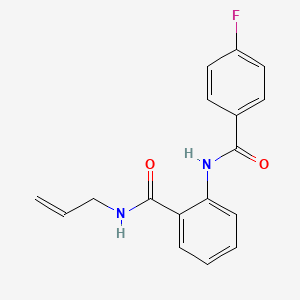 molecular formula C17H15FN2O2 B4734910 N-allyl-2-[(4-fluorobenzoyl)amino]benzamide 