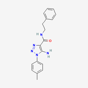 molecular formula C18H19N5O B4734915 5-amino-1-(4-methylphenyl)-N-(2-phenylethyl)-1H-1,2,3-triazole-4-carboxamide 