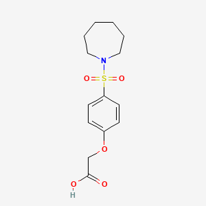 molecular formula C14H19NO5S B4734943 [4-(azepan-1-ylsulfonyl)phenoxy]acetic acid 