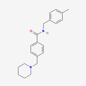 molecular formula C21H26N2O B4734950 N-(4-methylbenzyl)-4-(1-piperidinylmethyl)benzamide 