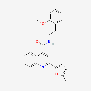 molecular formula C24H22N2O3 B4734961 N-[2-(2-methoxyphenyl)ethyl]-2-(5-methyl-2-furyl)-4-quinolinecarboxamide 