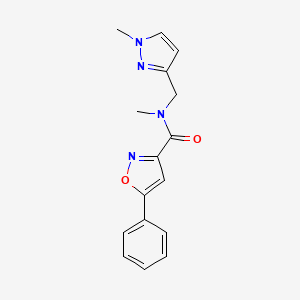 molecular formula C16H16N4O2 B4734977 N-methyl-N-[(1-methyl-1H-pyrazol-3-yl)methyl]-5-phenyl-3-isoxazolecarboxamide 