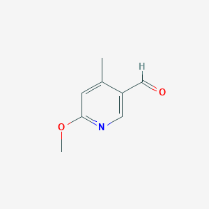 molecular formula C8H9NO2 B047350 6-甲氧基-4-甲基烟酰醛 CAS No. 123506-66-1