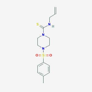 molecular formula C15H21N3O2S2 B4735001 N-allyl-4-[(4-methylphenyl)sulfonyl]-1-piperazinecarbothioamide 