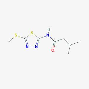 molecular formula C8H13N3OS2 B473504 3-methyl-N-(5-methylsulfanyl-1,3,4-thiadiazol-2-yl)butanamide CAS No. 393565-19-0