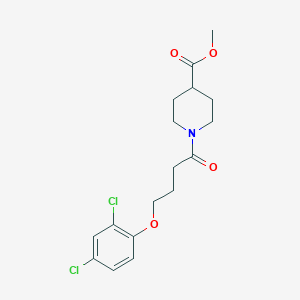 molecular formula C17H21Cl2NO4 B4735043 methyl 1-[4-(2,4-dichlorophenoxy)butanoyl]-4-piperidinecarboxylate 