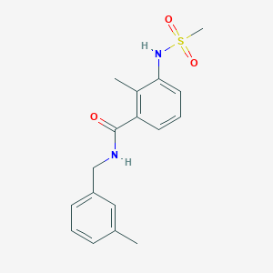 molecular formula C17H20N2O3S B4735093 2-methyl-N-(3-methylbenzyl)-3-[(methylsulfonyl)amino]benzamide 