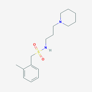 molecular formula C16H26N2O2S B4735108 1-(2-methylphenyl)-N-[3-(1-piperidinyl)propyl]methanesulfonamide 