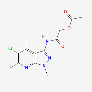 molecular formula C13H15ClN4O3 B4735111 2-[(5-chloro-1,4,6-trimethyl-1H-pyrazolo[3,4-b]pyridin-3-yl)amino]-2-oxoethyl acetate 