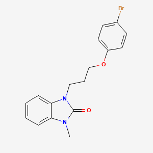 molecular formula C17H17BrN2O2 B4735123 1-[3-(4-bromophenoxy)propyl]-3-methyl-1,3-dihydro-2H-benzimidazol-2-one 