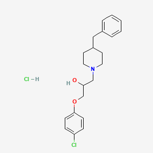 molecular formula C21H27Cl2NO2 B4735192 1-(4-benzyl-1-piperidinyl)-3-(4-chlorophenoxy)-2-propanol hydrochloride 