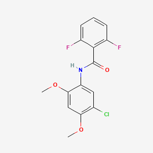 molecular formula C15H12ClF2NO3 B4735218 N-(5-chloro-2,4-dimethoxyphenyl)-2,6-difluorobenzamide 