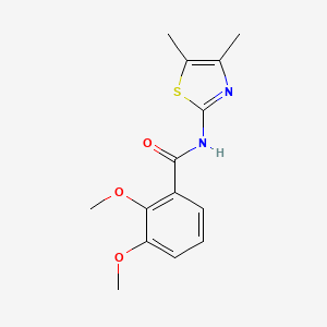 molecular formula C14H16N2O3S B4735237 N-(4,5-dimethyl-1,3-thiazol-2-yl)-2,3-dimethoxybenzamide 