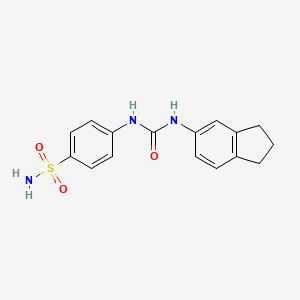 molecular formula C16H17N3O3S B4735260 4-{[(2,3-dihydro-1H-inden-5-ylamino)carbonyl]amino}benzenesulfonamide 