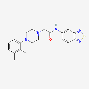 molecular formula C20H23N5OS B4735272 N-2,1,3-benzothiadiazol-5-yl-2-[4-(2,3-dimethylphenyl)-1-piperazinyl]acetamide 