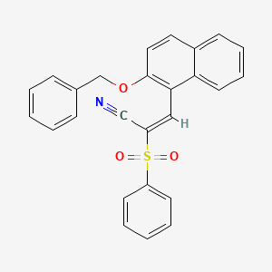 molecular formula C26H19NO3S B4735280 3-[2-(benzyloxy)-1-naphthyl]-2-(phenylsulfonyl)acrylonitrile 