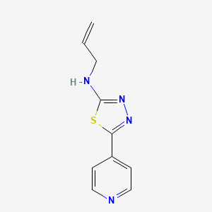 molecular formula C10H10N4S B4735314 N-allyl-5-(4-pyridinyl)-1,3,4-thiadiazol-2-amine 