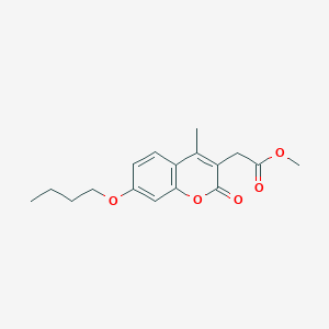 molecular formula C17H20O5 B4735324 methyl (7-butoxy-4-methyl-2-oxo-2H-chromen-3-yl)acetate 