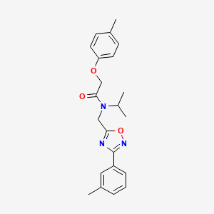 molecular formula C22H25N3O3 B4735347 N-isopropyl-2-(4-methylphenoxy)-N-{[3-(3-methylphenyl)-1,2,4-oxadiazol-5-yl]methyl}acetamide 