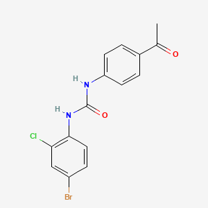 molecular formula C15H12BrClN2O2 B4735355 N-(4-acetylphenyl)-N'-(4-bromo-2-chlorophenyl)urea 