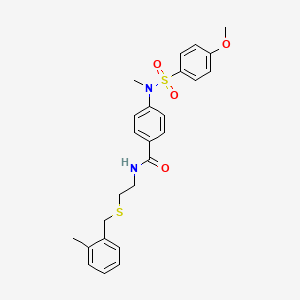molecular formula C25H28N2O4S2 B4735394 4-[[(4-methoxyphenyl)sulfonyl](methyl)amino]-N-{2-[(2-methylbenzyl)thio]ethyl}benzamide 
