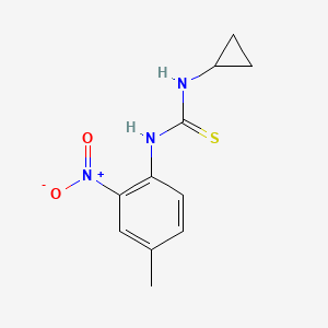 molecular formula C11H13N3O2S B4735401 N-cyclopropyl-N'-(4-methyl-2-nitrophenyl)thiourea 