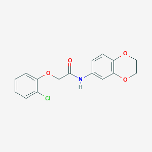 molecular formula C16H14ClNO4 B4735407 2-(2-chlorophenoxy)-N-(2,3-dihydro-1,4-benzodioxin-6-yl)acetamide CAS No. 5802-51-7