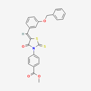 methyl 4-{5-[3-(benzyloxy)benzylidene]-4-oxo-2-thioxo-1,3-thiazolidin-3-yl}benzoate