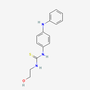 molecular formula C15H17N3OS B4735419 N-(4-anilinophenyl)-N'-(2-hydroxyethyl)thiourea 
