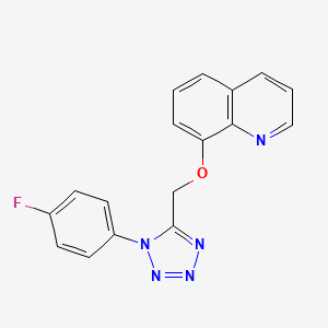 molecular formula C17H12FN5O B4735422 8-{[1-(4-fluorophenyl)-1H-tetrazol-5-yl]methoxy}quinoline 