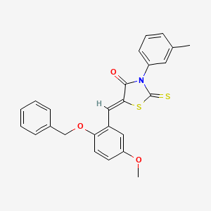 molecular formula C25H21NO3S2 B4735425 5-[2-(benzyloxy)-5-methoxybenzylidene]-3-(3-methylphenyl)-2-thioxo-1,3-thiazolidin-4-one 
