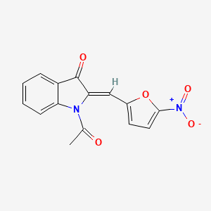 molecular formula C15H10N2O5 B4735430 1-acetyl-2-[(5-nitro-2-furyl)methylene]-1,2-dihydro-3H-indol-3-one 