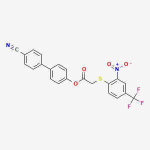 molecular formula C22H13F3N2O4S B4735438 4'-cyano-4-biphenylyl {[2-nitro-4-(trifluoromethyl)phenyl]thio}acetate 