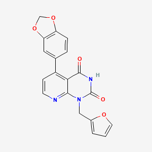 molecular formula C19H13N3O5 B4735450 5-(1,3-benzodioxol-5-yl)-1-(2-furylmethyl)pyrido[2,3-d]pyrimidine-2,4(1H,3H)-dione 