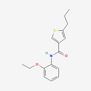 molecular formula C16H19NO2S B4735465 N-(2-ethoxyphenyl)-5-propyl-3-thiophenecarboxamide 
