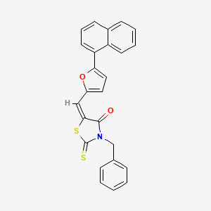 molecular formula C25H17NO2S2 B4735469 3-benzyl-5-{[5-(1-naphthyl)-2-furyl]methylene}-2-thioxo-1,3-thiazolidin-4-one 