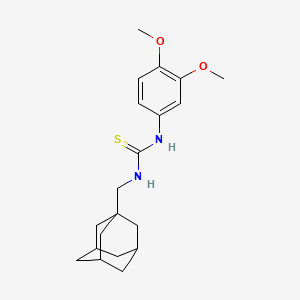 molecular formula C20H28N2O2S B4735488 N-(1-adamantylmethyl)-N'-(3,4-dimethoxyphenyl)thiourea 
