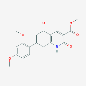 molecular formula C19H19NO6 B4735492 methyl 7-(2,4-dimethoxyphenyl)-2,5-dioxo-1,2,5,6,7,8-hexahydro-3-quinolinecarboxylate 