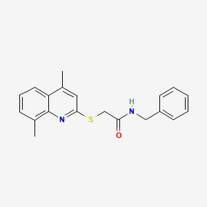 N-benzyl-2-[(4,8-dimethyl-2-quinolinyl)thio]acetamide
