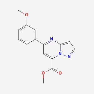 molecular formula C15H13N3O3 B4735513 methyl 5-(3-methoxyphenyl)pyrazolo[1,5-a]pyrimidine-7-carboxylate 