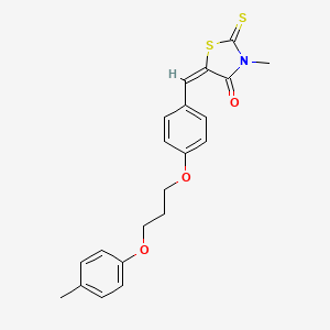 molecular formula C21H21NO3S2 B4735537 3-methyl-5-{4-[3-(4-methylphenoxy)propoxy]benzylidene}-2-thioxo-1,3-thiazolidin-4-one 