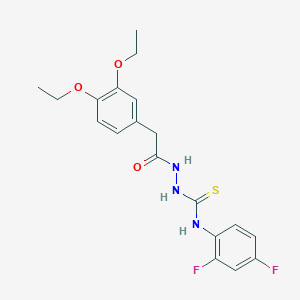 molecular formula C19H21F2N3O3S B4735550 2-[(3,4-diethoxyphenyl)acetyl]-N-(2,4-difluorophenyl)hydrazinecarbothioamide 