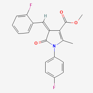 molecular formula C20H15F2NO3 B4735556 methyl 4-(2-fluorobenzylidene)-1-(4-fluorophenyl)-2-methyl-5-oxo-4,5-dihydro-1H-pyrrole-3-carboxylate 