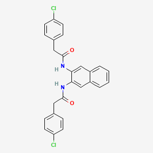 molecular formula C26H20Cl2N2O2 B4735568 N,N'-2,3-naphthalenediylbis[2-(4-chlorophenyl)acetamide] 
